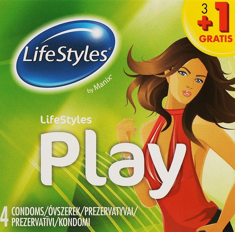 Condoms, 3+1 pcs - LifeStyles Play — photo N9