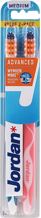 Advanced Medium Toothbrush, blue + pink - Jordan Advanced Medium — photo N6
