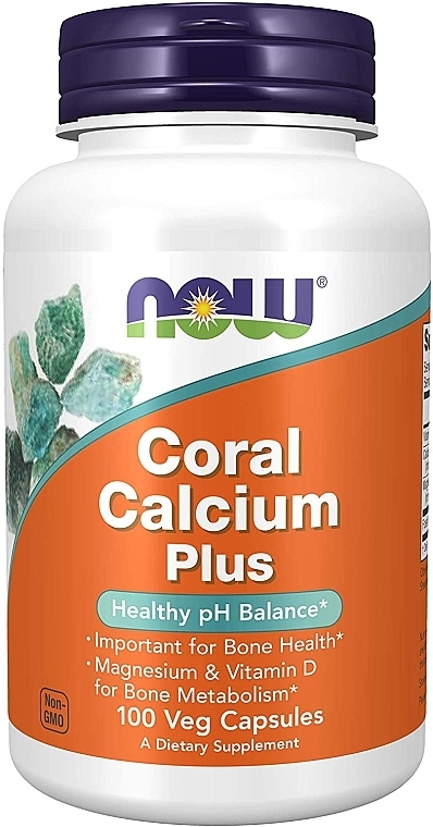 Coral Calcium Dietary Supplement - Now Foods Coral Calcium Plus — photo N1