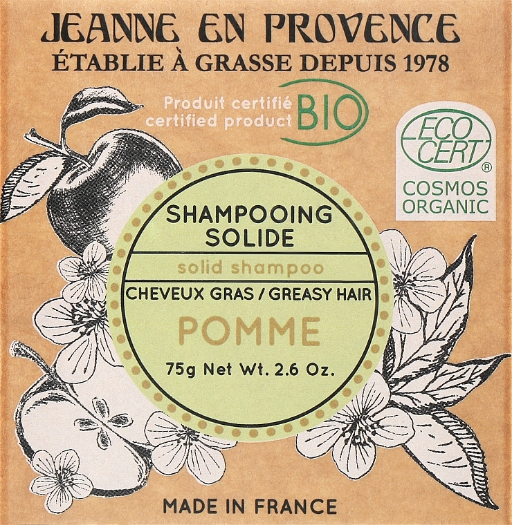 Apple Solid Shampoo - Jeanne en Provence BIO Apple Solid Shampoo — photo N3