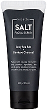 Face Salt Scrub - Kosette Salt Facial Scrub Gray Sea Salt + Bamboo Charcoal — photo N1