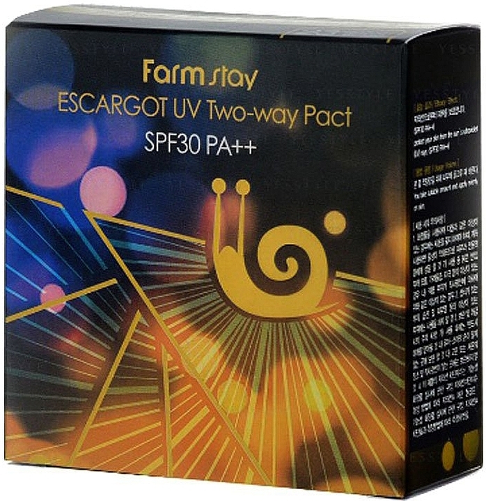 Compact Cream Powder & Refill - FarmStay Escargot UV Two-Way Pact SPF30 PA++ — photo N1