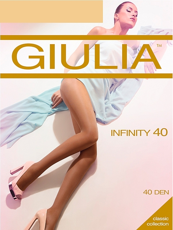 Women Tights "Infinity" 40 Den, cappuccino - Giulia — photo N1