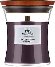 Scented Candle in Glass - WoodWick Hourglass Candle Spiced Blackberry — photo N2