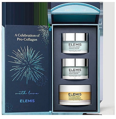 Set - Elemis Pro-Collagen Celebration Classics Trio (cl/balm/50g + cr/30ml + n/cr/30ml) — photo N2