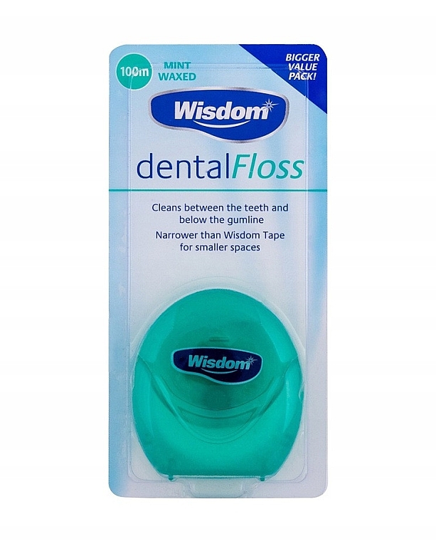 Mint Dental Floss - Wisdom Dental Floss Mint Waxed — photo N2