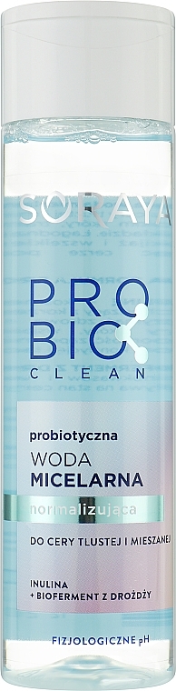 Probiotic Normalizing Micellar Water for Cleansing and Makeup Removal - Soraya Probio Clean — photo N2