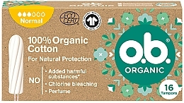 Tampons, 3 drops, 16 pcs - O.b. Organic Normal — photo N1
