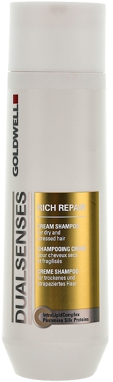 Regenerating Shampoo for Dry & Damaged Hair - Goldwell Dualsenses Rich Repair Cream Shampoo — photo N8