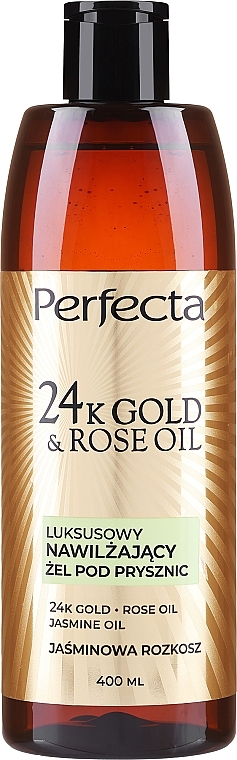 Moisturizing Shower Gel - Perfecta 24k Gold & Rose Oil Shower Gel — photo N1