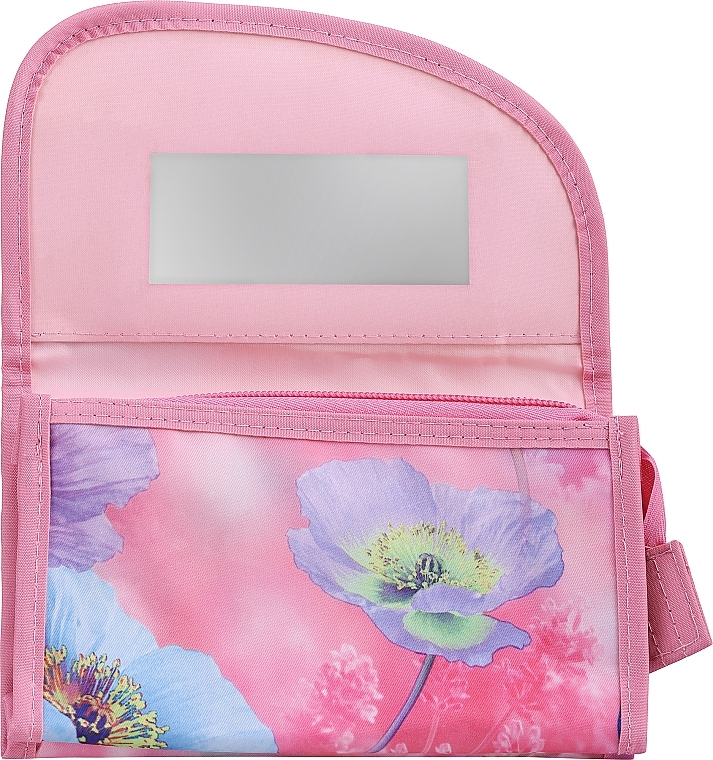 Makeup Bag with Mirror "Poppy" 93654, pink - Top Choice — photo N2