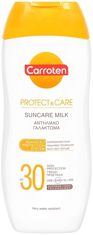 Sunscreen Body Lotion - Carroten Protect & Care Suncare Milk SPF30 — photo N1