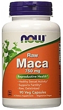 Dietary Supplement "Raw Maca", 750mg - Now Foods Raw Maca Veg Capsules — photo N4