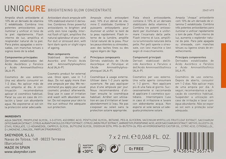 Brightening Glow Concentrate #7 - Skeyndor Uniqcure Brightening Glow Concentrate — photo N21