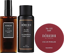 Set - Noberu Of Sweden Styling Mini (hair/pomade/80ml+hair/spray/100ml+hair/salt/spray/100ml) — photo N2