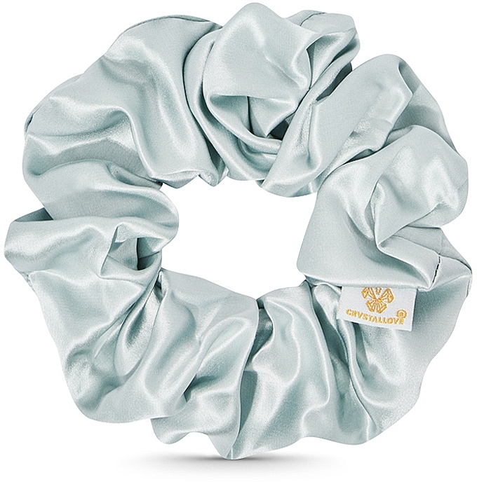 Silk Scrunchie, amazonite - Crystallove Silk Hair Band Amazonite — photo N9