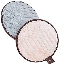 Fragrances, Perfumes, Cosmetics Face Cleansing Sponge, pink + grey - Sefiros PuffSha