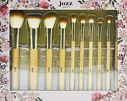 Fragrances, Perfumes, Cosmetics Makeup Brush Set, 10 pcs - Jozz French Escape Collection