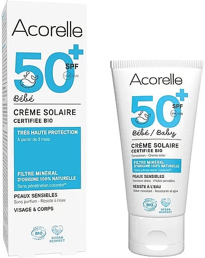 Kids Sunscreen SPF 50+ - Acorelle Baby Sun Cream SPF 50+ — photo N1