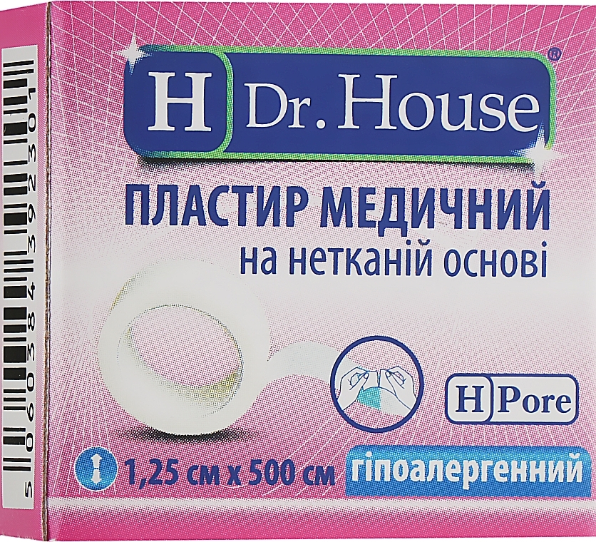 Non-Woven Medical Patch, 1.25 x 500 cm - H Dr. House — photo N1