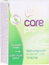 Fragrances, Perfumes, Cosmetics Soap "Aloe & Jojoba" - Luksja Care Pro Aloe & Jojoba Cream Soap