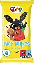 Wet Wipes with Strawberry Scent, 15 pcs - Buzzy Bing Wet Wipes — photo N1