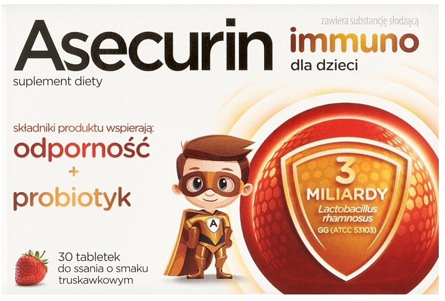 Children's Dietary Supplement (lollipops) - Aflofarm Asecurin Immuno — photo N1