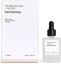 Fragrances, Perfumes, Cosmetics 2% Salicylic Acid + 1% Zinc Face Serum - Dermocracy 2% Salicylic Acid + 1% Zinc Facial Serum