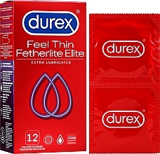 Condoms, 12 pcs - Durex Fetherlite Elite — photo N1