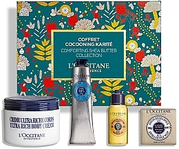 Fragrances, Perfumes, Cosmetics Set - L'Occitane Shea Butter Comforting (b/cr/200ml + h/cr/75ml + b/oil/75ml + soap/50g)