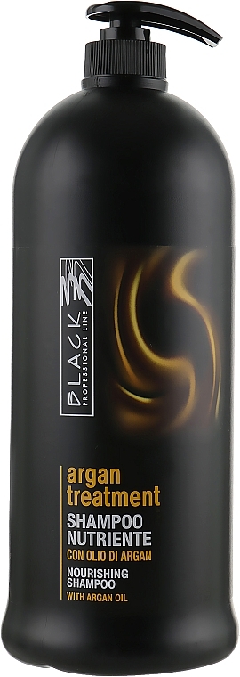 Argan Oil, Keratin & Collagen Shampoo - Black Professional Line Argan Treatment Shampoo — photo N3