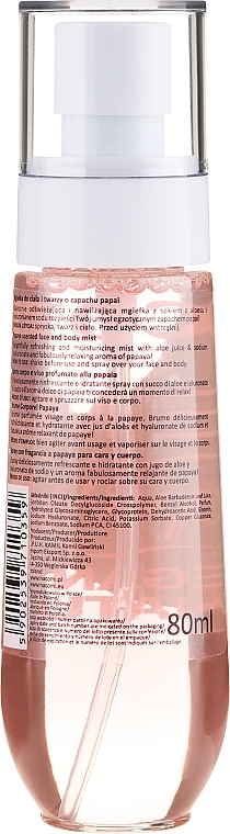 Face Spray "Papaya" - Nacomi Face Mist Papapya — photo N2