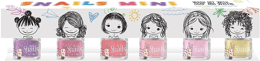 Kids Nail Polish Set 6x7ml - Snails Mini Bebe — photo N1