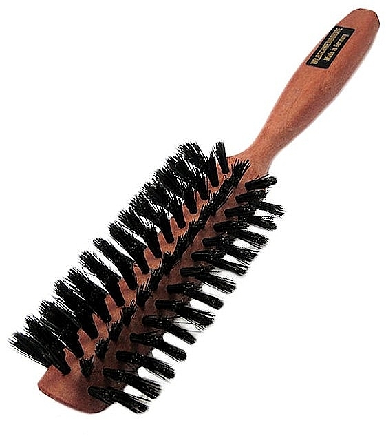 Semicircular Hair Dryer Brush, pear wood, 22cm - Golddachs — photo N1