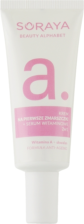 Anti-Wrinkle Cream + Vitamin Serum 2in1 - Soraya Beauty Alphabet Vitamin A + Squalane — photo N1
