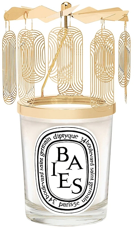 Set - Diptyque Baies Scented Candle and Carousel Gift Set (candle/190 g + acc/1 pc) — photo N1