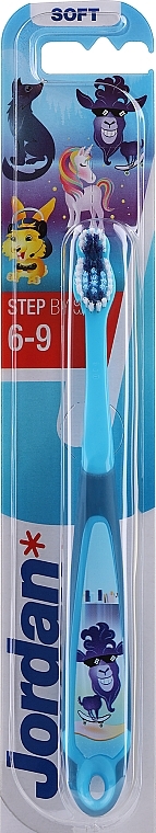 Step 3 Kids Toothbrush (6-9) soft, blue - Jordan — photo N1