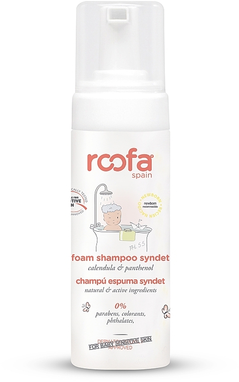 Baby Foam-Shampoo with Calendula & Panthenol (Sulfate-Free) - Roofa Calendula & Panthenol Syndet Foam Shampoo — photo N9