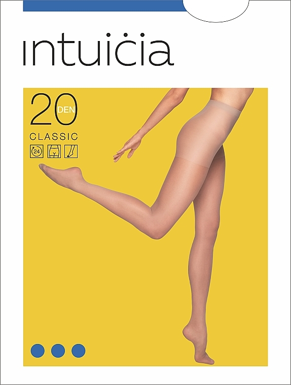 Tights "CLASSIC" 20 Den, beige - Intuicia — photo N1