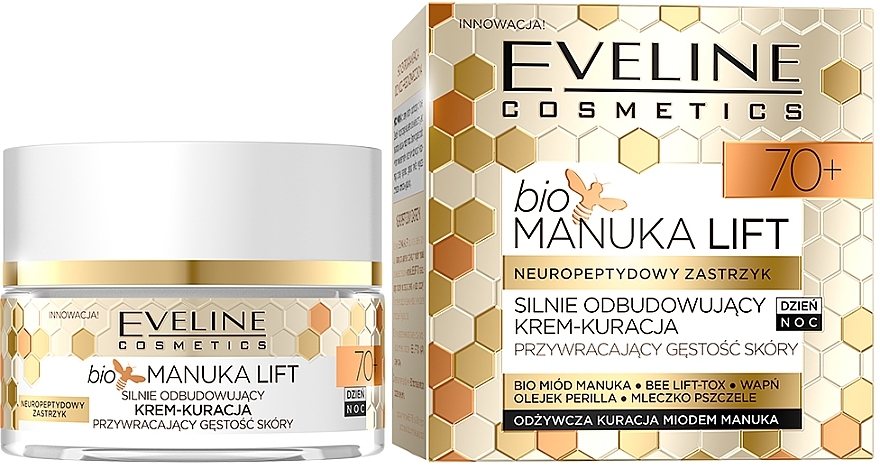 Repairing Wrinkles Smoothing Cream - Eveline Cosmetics Bio Manuka Bee Lift-tox 70+ — photo N1
