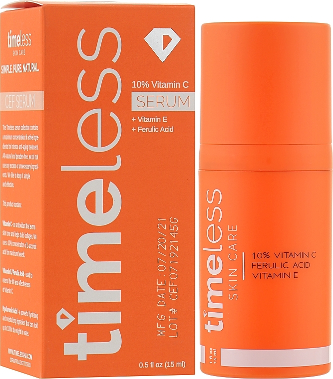 Vitamin C & E and Ferulic Acid Serum - Timeless Skin Care 10% Vitamin C + E Ferulic Acid Serum — photo N20