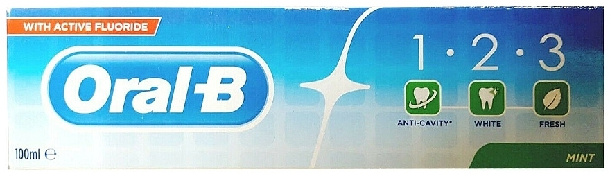 Toothpaste - Oral B 1-2-3 Fresh Mint Toothpaste — photo N13