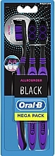 Fragrances, Perfumes, Cosmetics Toothbrush 'Allrounder', medium, 3 pcs, black-purple - Oral-B Allrounder Black Medium