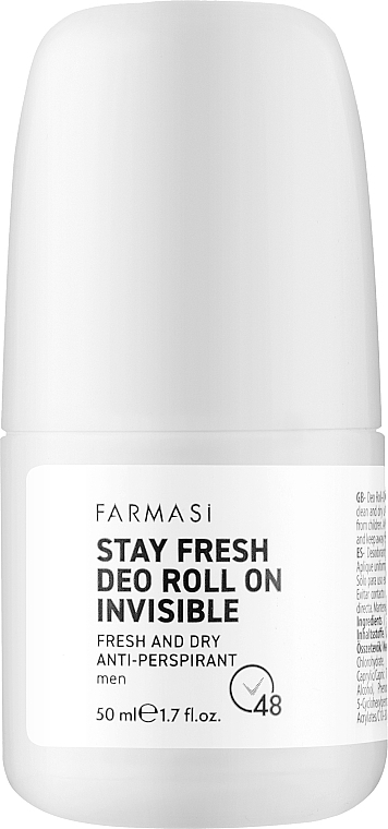 メンズ用 制汗剤 ロールオン デオドラント - Farmasi Stay Fresh Men Deo Roll-on Invisible	 — photo N1