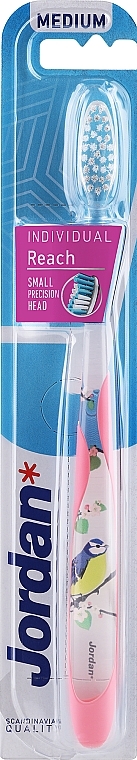 Medium Toothbrush, pink - Jordan Individual Medium Reach Toothbrush — photo N1