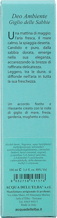 Home Fragrance Spray - Acqua Dell Elba Giglio delle Sabbie Room Spray — photo N29