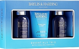 Set - Baylis & Harding Men's Citrus Lime & Mint (hair/b/wash/100ml + a/sh/balm/50ml + face/wash/100ml) — photo N1