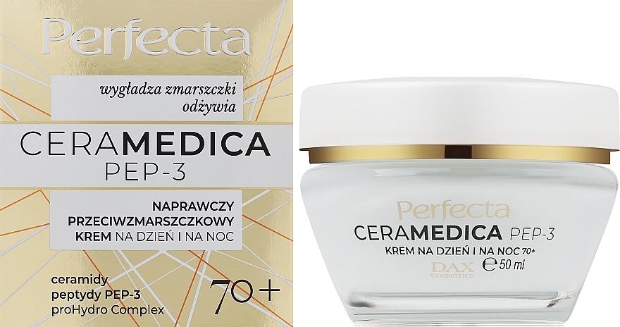 Day & Night Anti-Wrinkle Cream 70+ - Perfecta Ceramedica Pep-3 Face Cream 70+ — photo N2