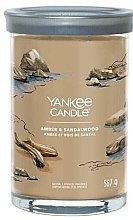 Fragrances, Perfumes, Cosmetics Scented Candle in Glass 'Amber & Sandalwood', 2 wicks - Yankee Candle Singnature