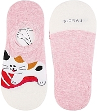 Women Low-Cut Socks 'Cat', CDB200-128, pink - Moraj — photo N2